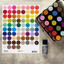 Ranger / Tim Holtz Distress Labels - Large Round Label (Black Text)